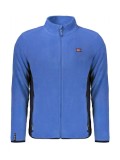 Bluză bărbați fară glugă, cu fermoar și logo, Albastru, 2XL