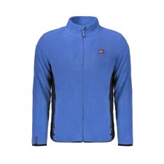 Bluză bărbați fară glugă, cu fermoar și logo, Albastru, 2XL