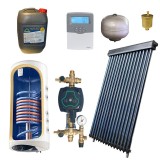 KIT PANOU SOLAR APA CALDA PRESURIZAT 2P CONFORT CU BOILER CU DOUA SERPENTINE 120L PANOSOL C.281