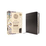 NIV Application Bible, Large Print, European Bonded Leather, Black, Red Letter, Thumb Indexed, Comfort Print: Bringing the Ancient Message of the Bibl