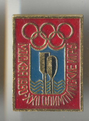 Insigna Olimpica a XXII Olimpiada Moscova Rusia 1980 - SPORT NAUTIC foto
