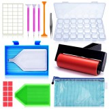 Set ustensile si accesorii pentru broderie diamante, 83 elemente, plastic, multicolor
