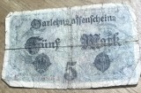 BNKSTR01DE Bancnotă Germania Imperială (WWI) - 5 Mark 1917, Darlehnskassenschein, istorie veche