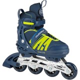 Cumpara ieftin Role Hudora , Inline Comfort,culoare albastru-galben inchis,dimensiune reglabila 29-34