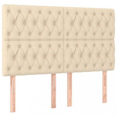 Tablii de pat, 4 buc, crem, 80x7x78/88 cm, textil foto