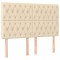 Tablii de pat, 4 buc, crem, 80x7x78/88 cm, textil