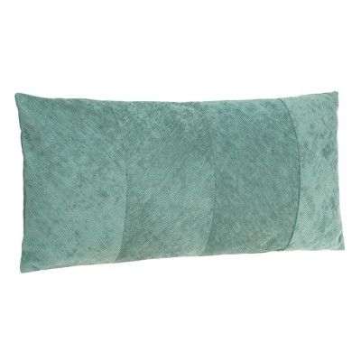 Perna Decorativă Chenille, Model Dungi Reliefate, Verde Menta, 70x30cm foto