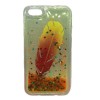 Husa Telefon Plastic+Silicon iPhone 5 5s SE Glitter Feather