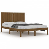 Cadru de pat, maro miere, 140x200 cm, lemn masiv de pin