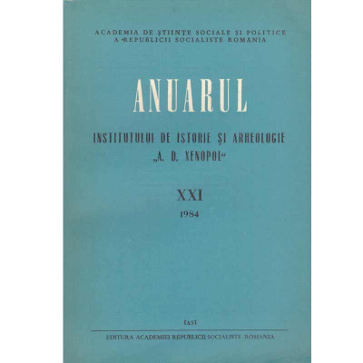 - Anuarul de istorie si arheologie &amp;quot;A.D. Xenopol&amp;quot; XXI - 133796 foto