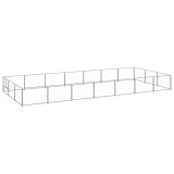VidaXL Padoc pentru c&acirc;ini, argintiu, 21 m&sup2;, oțel