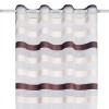 Perdea Chenille Bej Maro Dungi 140x250 cm Poliester, Inele Incluse