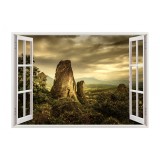 Autocolant decorativ, Fereastra, Natura si peisaje, Multicolor, 85 cm, 2626ST