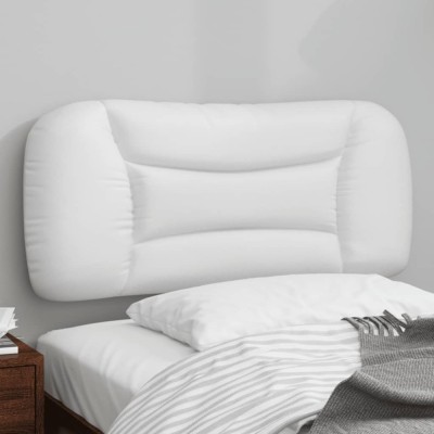 Pernă pentru tăblie pat, alb, 80 cm, piele artificială foto