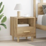 vidaXL Dulap de noapte 2 pcs stejar artizanal 40 x 35 x 47.5 cm