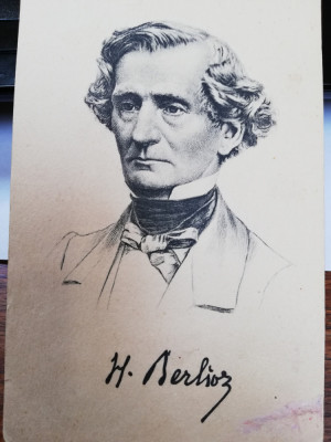 Carte postala Hector Berlioz, necirculata, ed. Stengel, litografie, stare buna foto