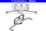 ATE 11.8116-0315.2 Arc, etrier frana