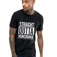 Tricou negru barbati - Straight Outta Hunedoara - 2XL