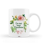 Cana Alba Personalizata Cea Mai Buna Educatoare, Inovatix&reg;, 330ml, Ceramica, Cadou Profesoara, Ziua Femeii