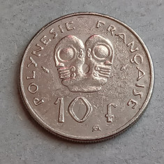 M3 C50 - Moneda foarte veche - Polinezia Franceza - 10 franci - 1985