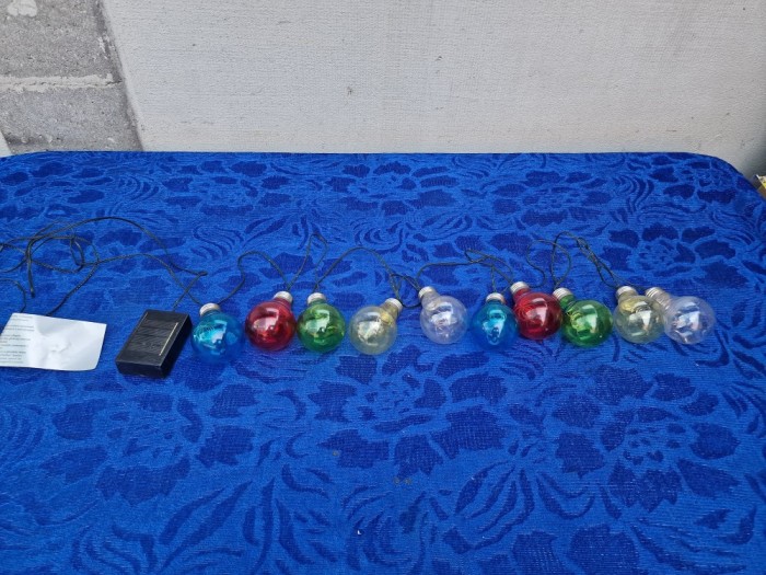 Instalatie luminoasa tip Ghirlanda liniara, 2 m, cu 10 becuri Ovale**
