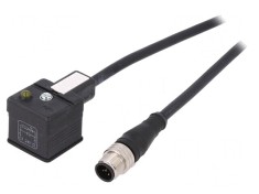 Cablu-adaptor DIN 43650 Mufă M12 2m IP67
