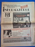 ziarul informatorul - ziar informativ de pamflet serios - din anul 1998