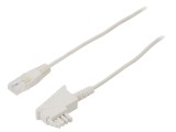 Cablu Telefon RJ45 - Mufă F TAE 6m Alb Goobay 60668