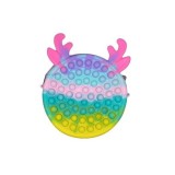 Jucarie antistres din silicon flippy, geanta pop it, 16 cm, ren, macarons
