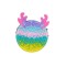 Jucarie antistres din silicon flippy, geanta pop it, 16 cm, ren, macarons
