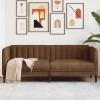 Canapea 2 locuri, Gossi, maro, piele intoarsa ecologica, 176x76.5x74.5 cm