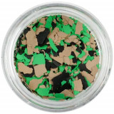Fulgi de confetti cu o formă neregulată - maro, verde, negru