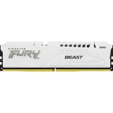 Memorie RAM DDR5, 16GB, 6000MHz, CL32, 1.35V, FURY Beast White, Kingston