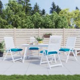 Set 4 Perne Scaun Gossi 50x50x7 cm, Oxford Albastru Deschis, Exterior/Interior, Poliester, Umplutura Fibre