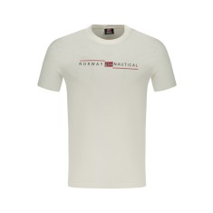 Norway Tricou barbati , cu logo din bumbac, Alb, XL