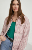 Cumpara ieftin Answear Lab jachetă de l&acirc;nă culoarea violet, de tranzitie, oversize