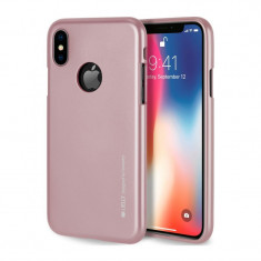 Husa de protectie, iPhone XR, Goospery Mercury iJelly Hole, Rose Auriu foto