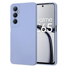 Husa premium din silicon pentru realme c65 - softflex, microfibra, light purple foto