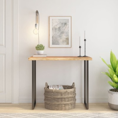 vidaXL Blat masă 100x40x2,5 cm dreptunghiular lemn acacia margine vie 370252 foto
