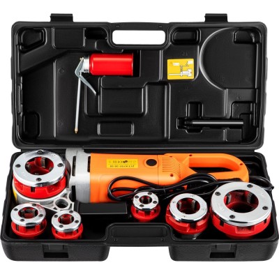 CLUPA ELECTRICA Masina de filetat tevi Vevor cu 6 capete de filetat 1 2 , 3 4 , 1 , 1 1 4 , 1 1 2 , 2 , putere 2300 W foto