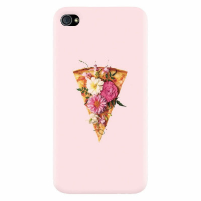 Husa silicon pentru Apple Iphone 4 / 4S, Flower Pizza foto