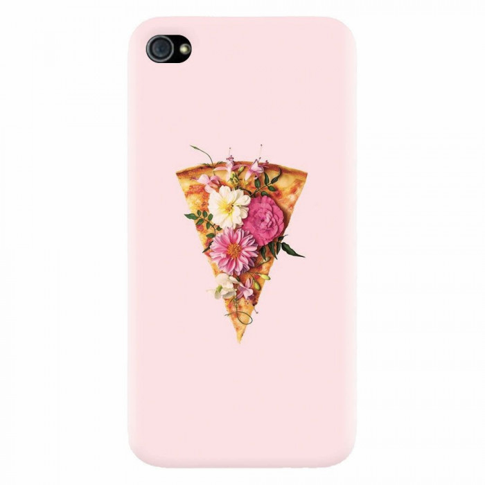 Husa silicon pentru Apple Iphone 4 / 4S, Flower Pizza