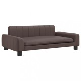 Cumpara ieftin Pat de caini, maro, 90x53x30 cm, piele ecologica