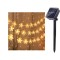 Instalatie Solara Craciun cu 50 Fulgi de Zapada , Cristal 50 LED, Lumina Alb Cald, 7m Lungime, BZRSH