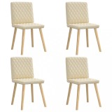 vidaXL Scaune de bucătărie, 4 buc., material textil