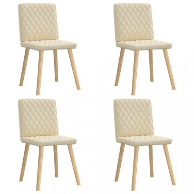 vidaXL Scaune de bucătărie, 4 buc., material textil foto