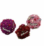 Set 3 globuri cu licheni stabilizati si mesaje (Multicolor)