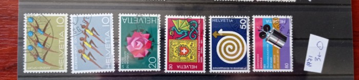 TS21 - Timbre serie CCCP - Elvetia - Helvetia 1971 Mi940-945