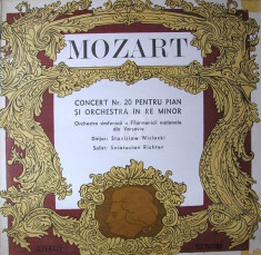 Mozart - Concert nr. 20 pentru pian si orchestra in Re minor (Vinil) foto