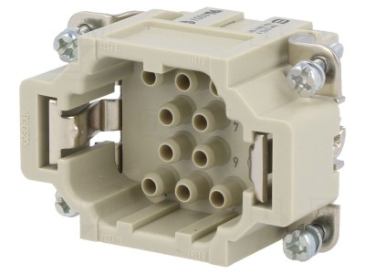Conector HDC tată 10+PE, 16A foto